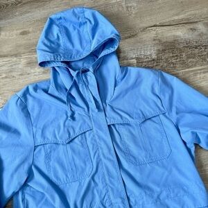 Vintage blue Sheplers western snap button zipper jacket.  fits men’s M